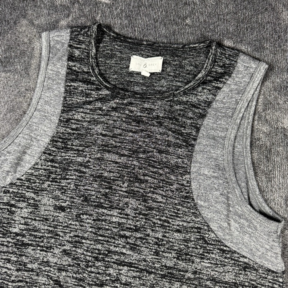 Lou & Grey Womens Size Small Dress Gray Heathered Drawstring Waist‎ Casual Comfy - Picture 3 of 11